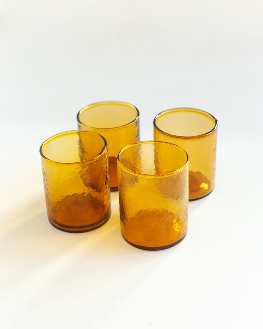 Handblown Hammered Glasses | Set of 4-3