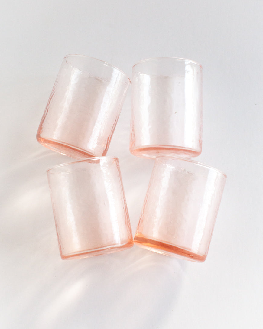 Handblown Hammered Glasses | Set of 4-5