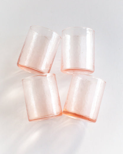 Handblown Hammered Glasses | Set of 4-5