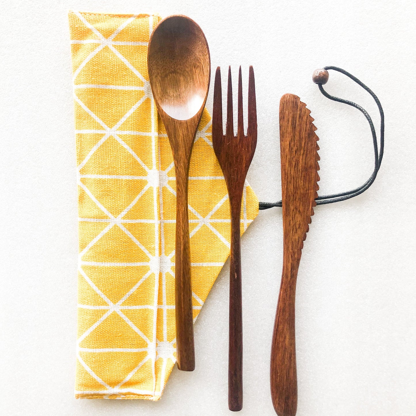Japanese Style Wooden Cutlery Set - Zero Waste Plastic Free Utensils Set - Sustainable Kitchen-4