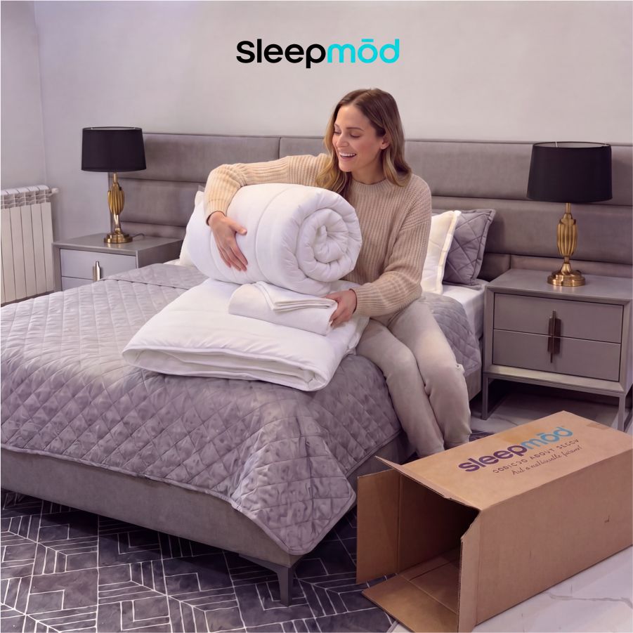 Cooling Comforter Set – Temperature-Regulating Eucalyptus Silk Comforter & Pillow Shams-2