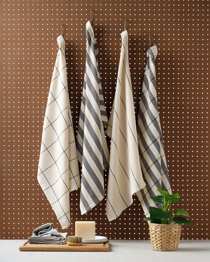 Cotton Kitchen Towels, Set of 4-5