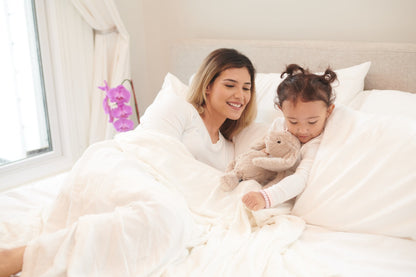 Pristine White Oversized Queen Bamboo Bed Blanket-2