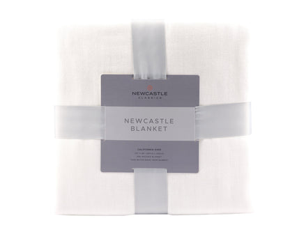 Pristine White Oversized King Luxury Bamboo Muslin Bed Blanket-0