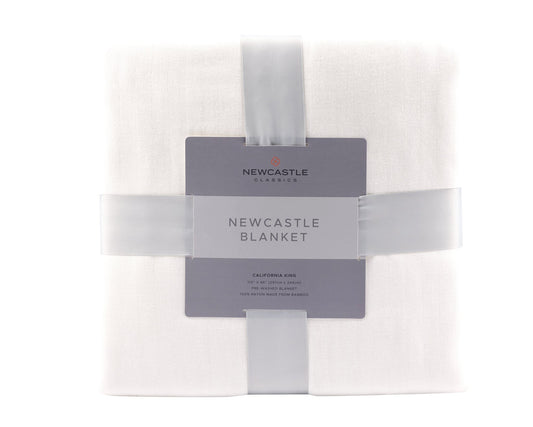 Pristine White Oversized King Luxury Bamboo Muslin Bed Blanket-0