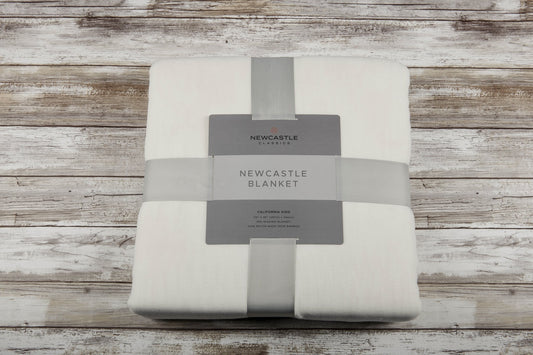 Pristine White Oversized King Luxury Bamboo Muslin Bed Blanket-1