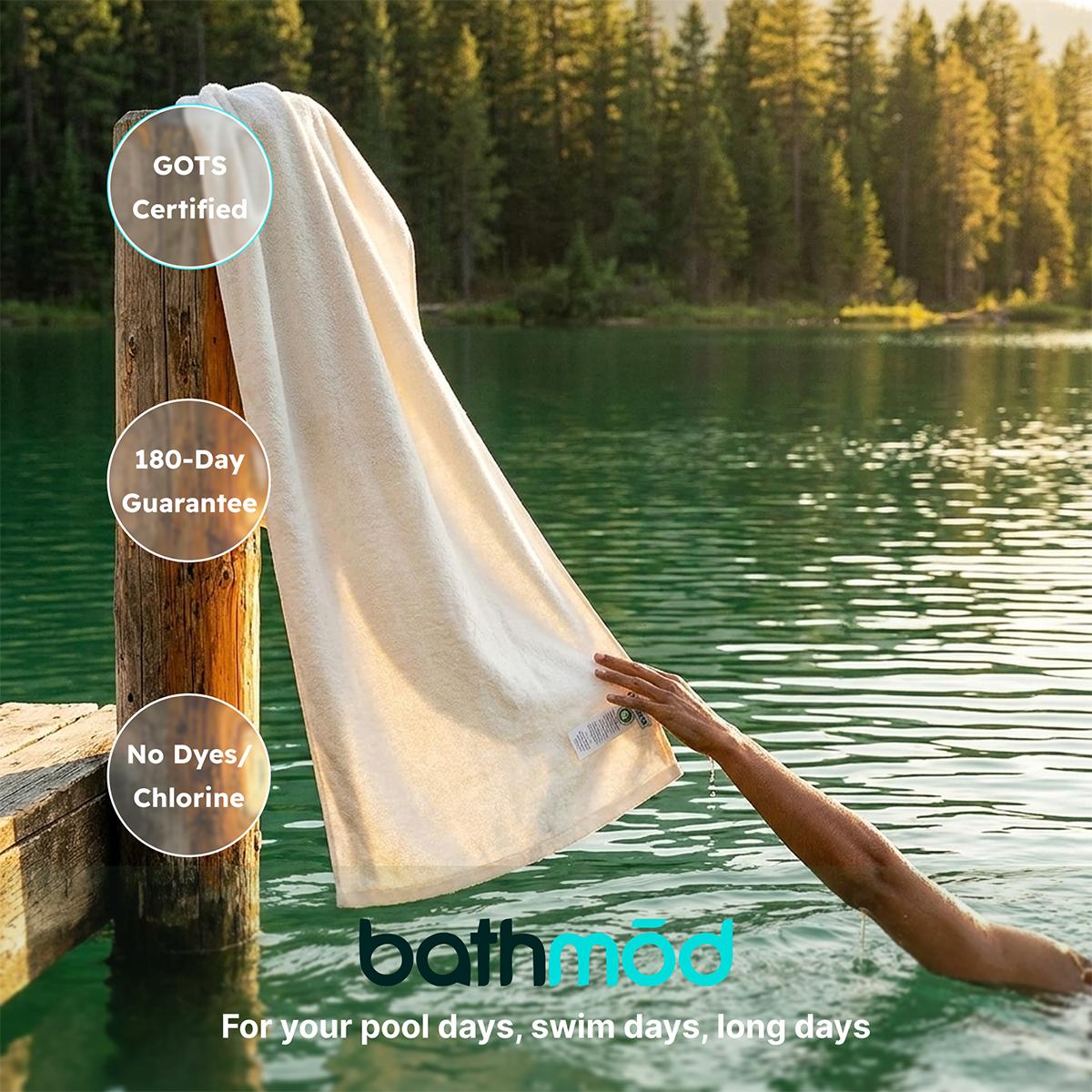 Luxury Organic Bath Sheets (Two Pack) - GOTS Certified, Soft, Eco-Friendly-3