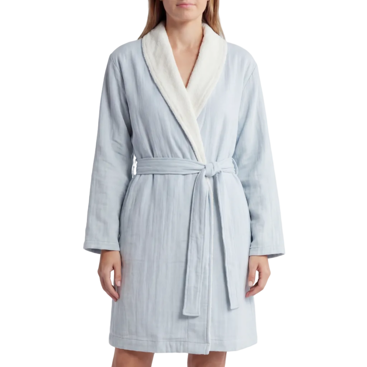 Cotton Muslin Terry Shawl Robe – Soluna