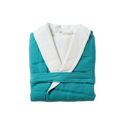 Cotton Muslin Terry Shawl Robe – Soluna