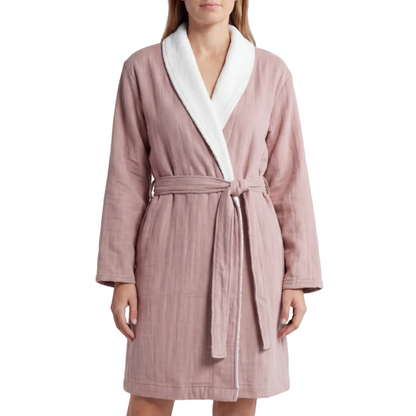 Cotton Muslin Terry Shawl Robe – Soluna