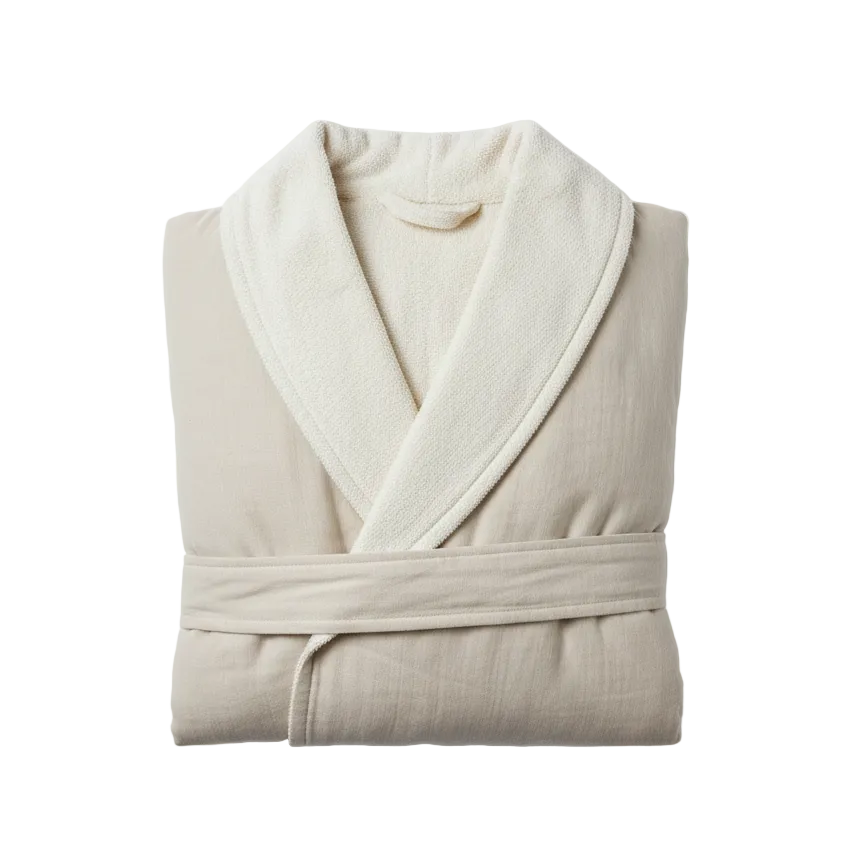 Cotton Muslin Terry Shawl Robe – Soluna