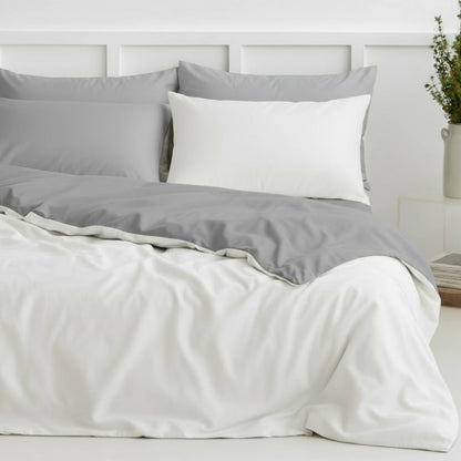 Bamboo Duvet Cover & Shams Set – Two-Tone (3-Piece Set)