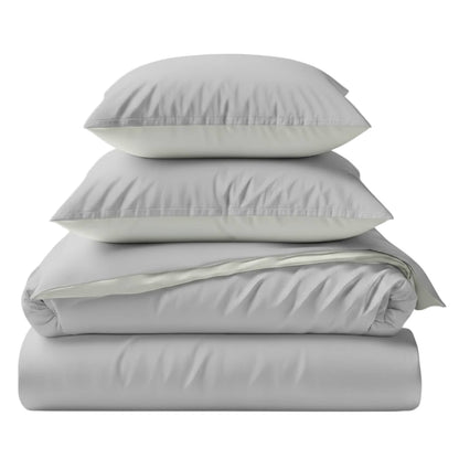 Bamboo Duvet Cover & Shams Set – Two-Tone (3-Piece Set)