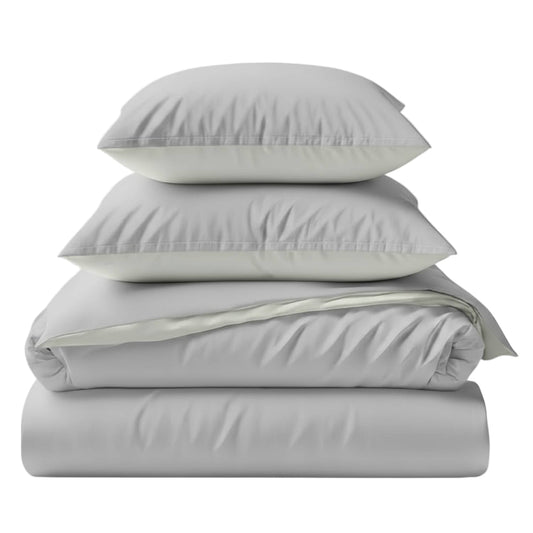 Bamboo Duvet Cover & Shams Set – Two-Tone (3-Piece Set)