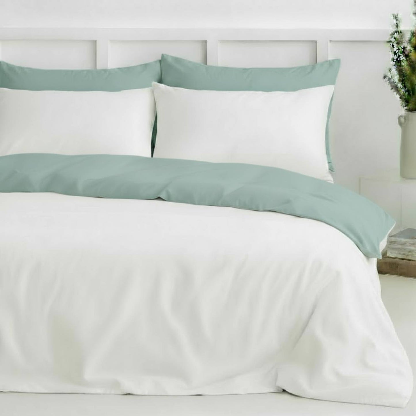 Bamboo Duvet Cover & Shams Set – Two-Tone (3-Piece Set)