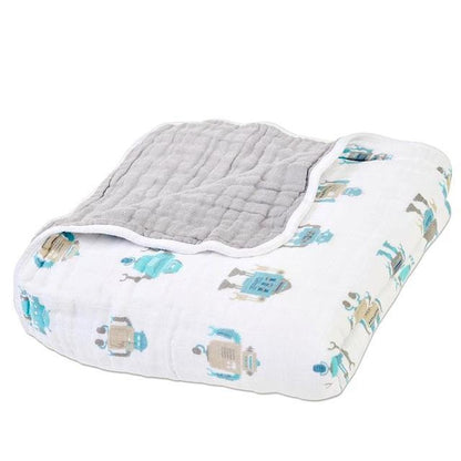 Robots Cotton Muslin Newcastle Blanket-3