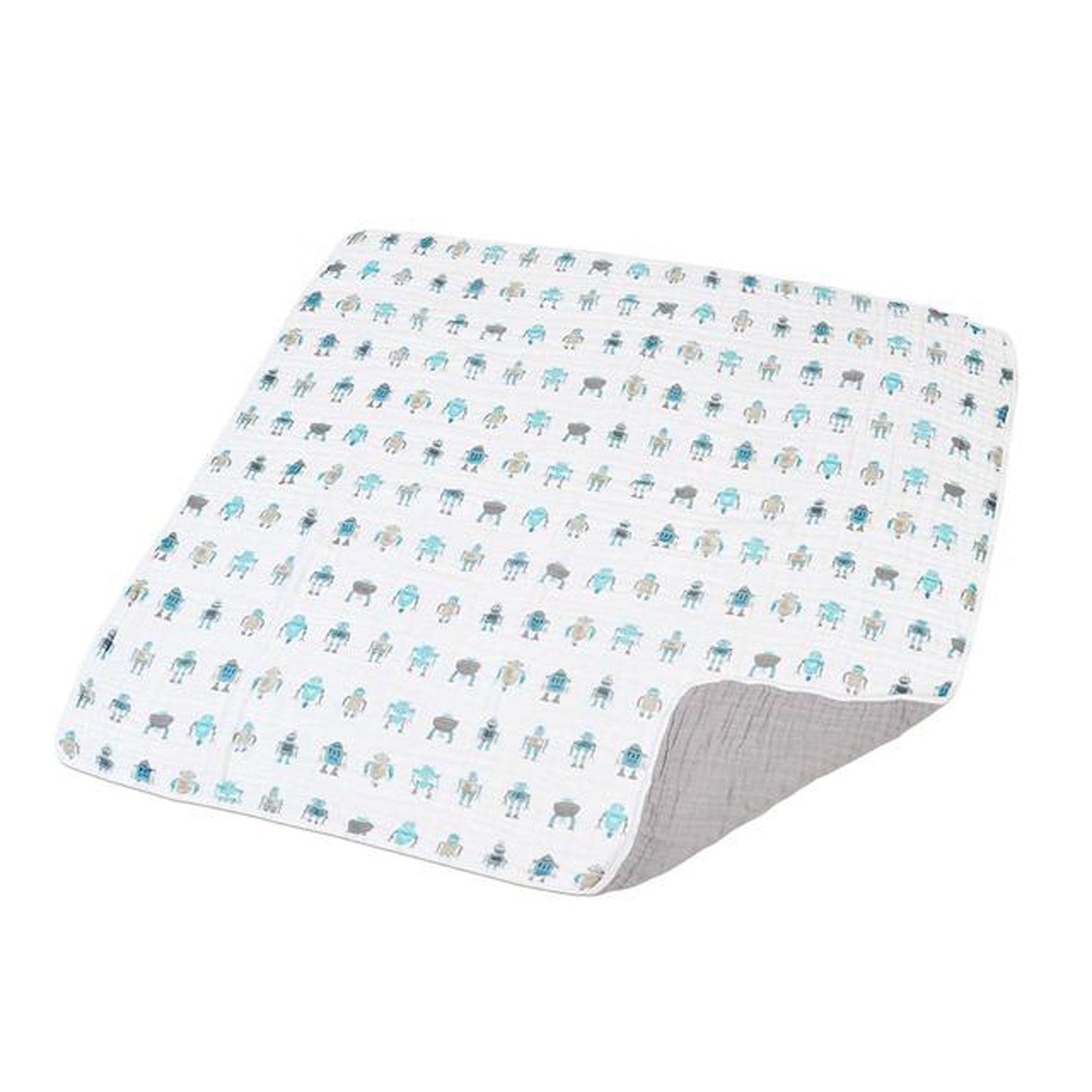 Robots Cotton Muslin Newcastle Blanket-1