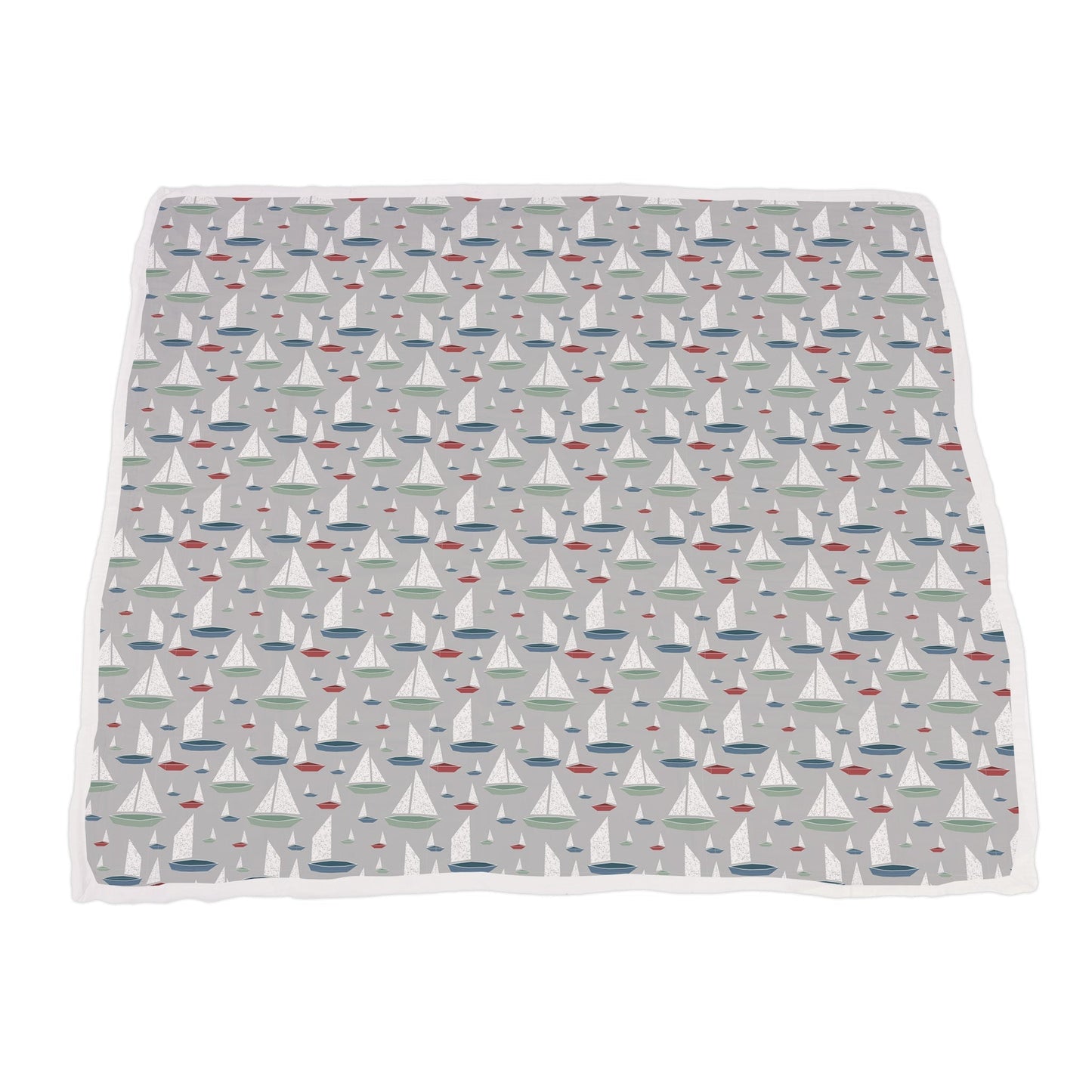 Ocean Palm Trees and Marina Sailboats Bamboo Newcastle Blanket-4