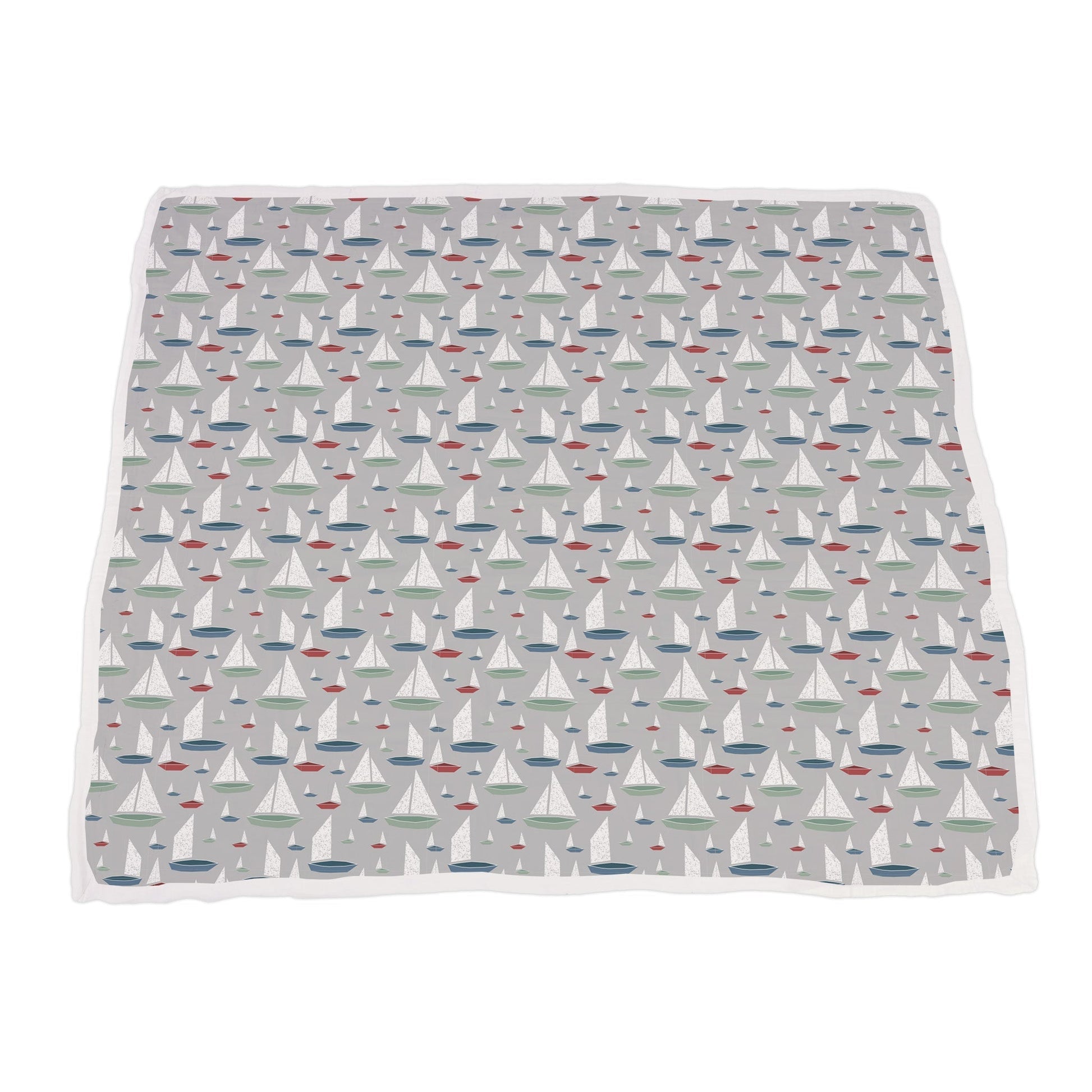 Ocean Palm Trees and Marina Sailboats Bamboo Newcastle Blanket-4