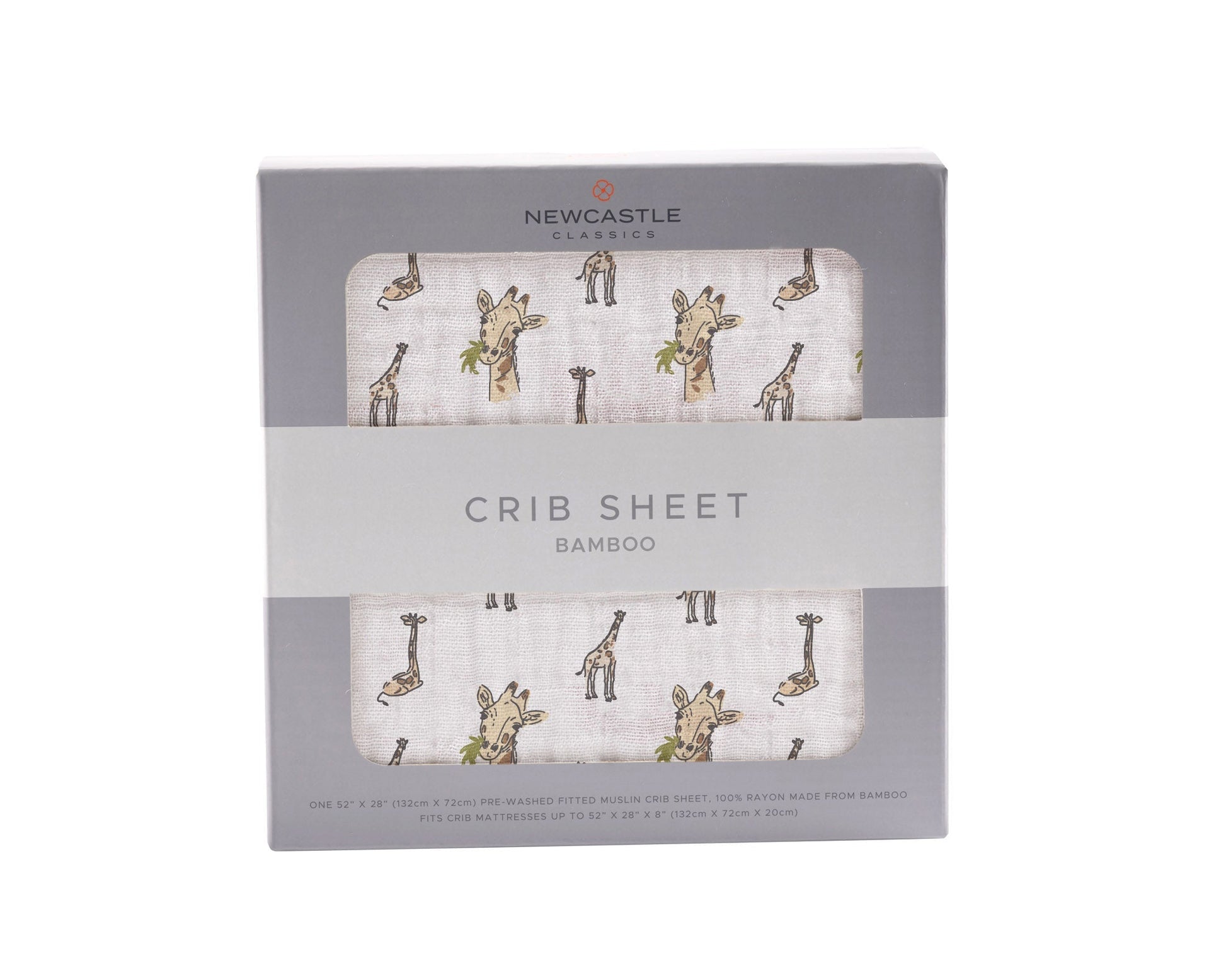 Hungry Giraffe Bamboo Muslin Crib Sheet-0