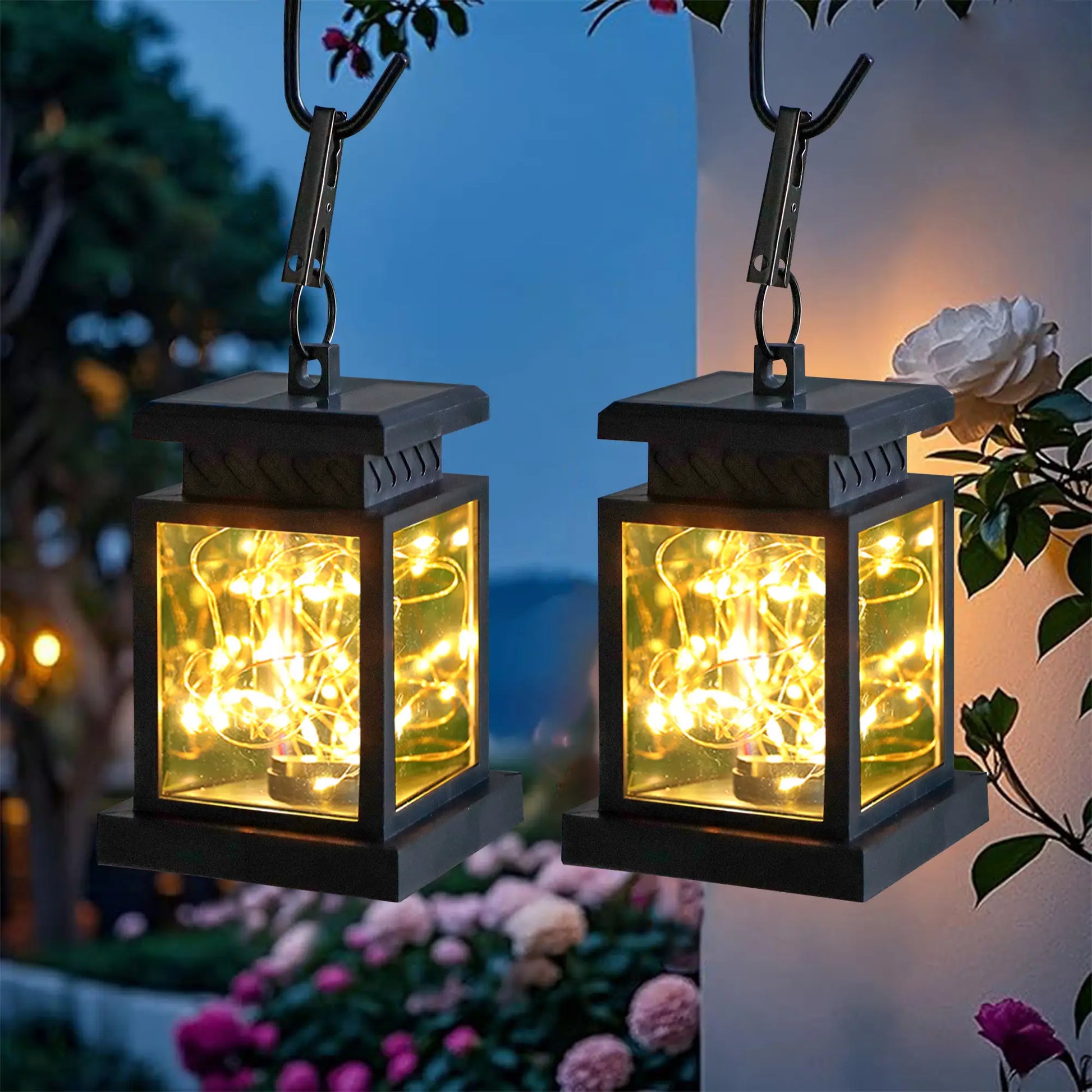 Set of 2 Solar Lantern Lights-0