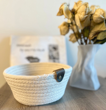 Monli White Rope Basket-3