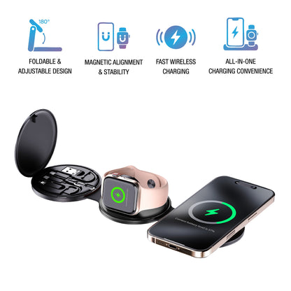 Complete Wireless Charging & Comfort Bundle – Sip & Charge 2-in-1 Mug Warmer + 5-in-1 Folding Charging Station-2