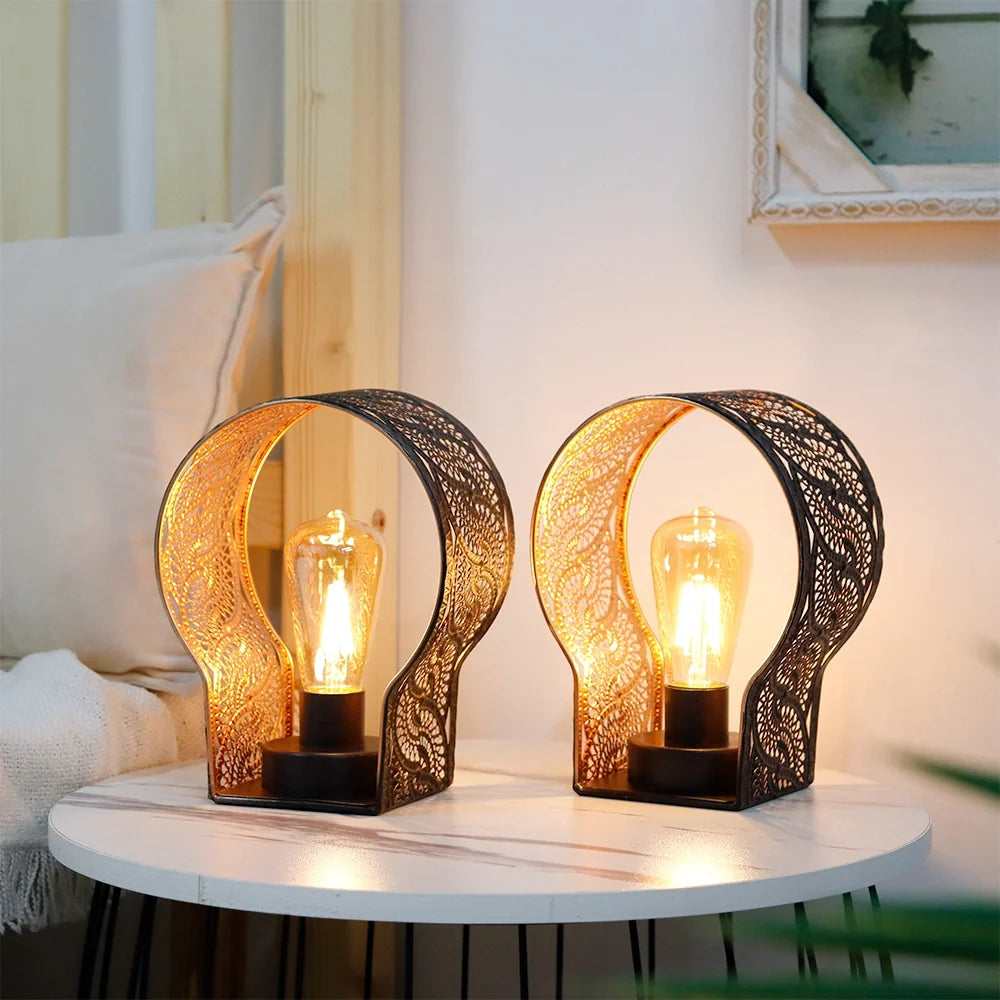 Set of 2-7"H Wall Sconce Battery Operated Lamps-1