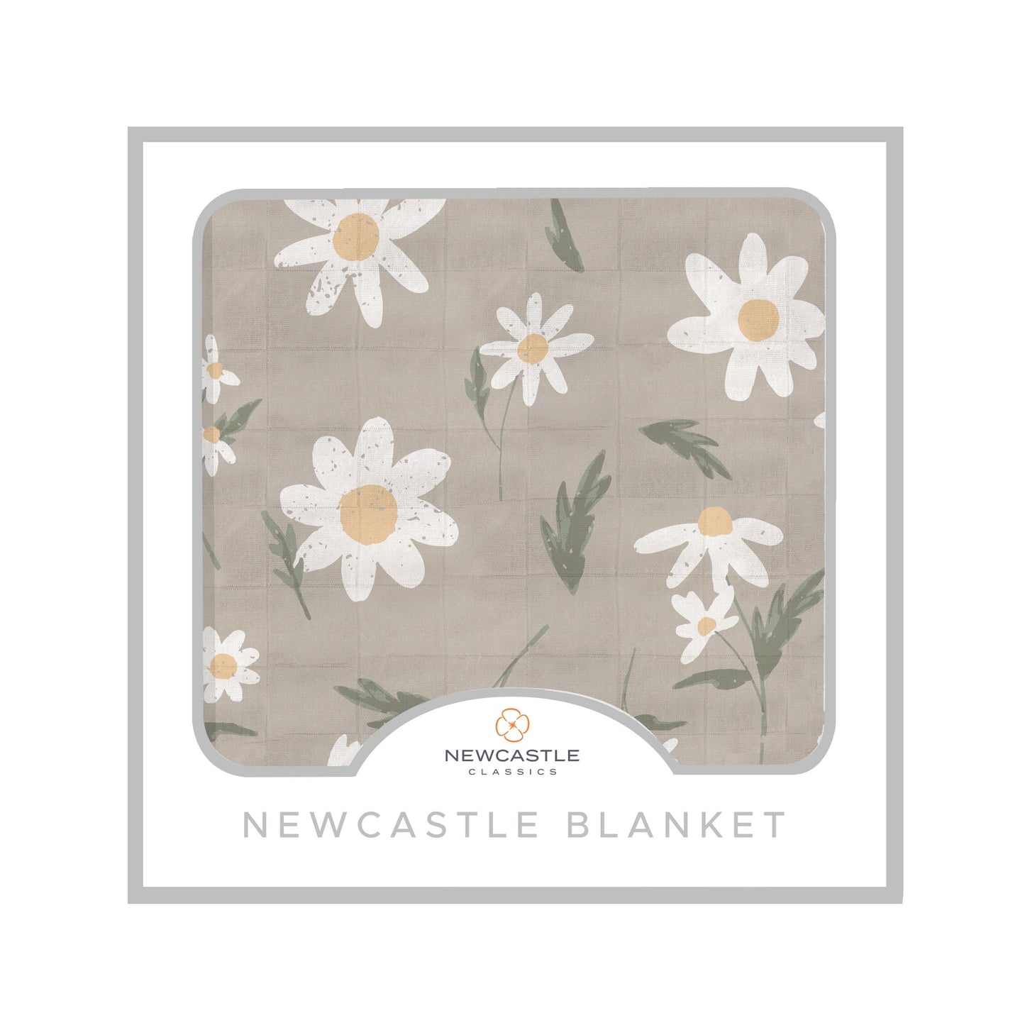 White Daisy Bamboo Newcastle Blanket-0