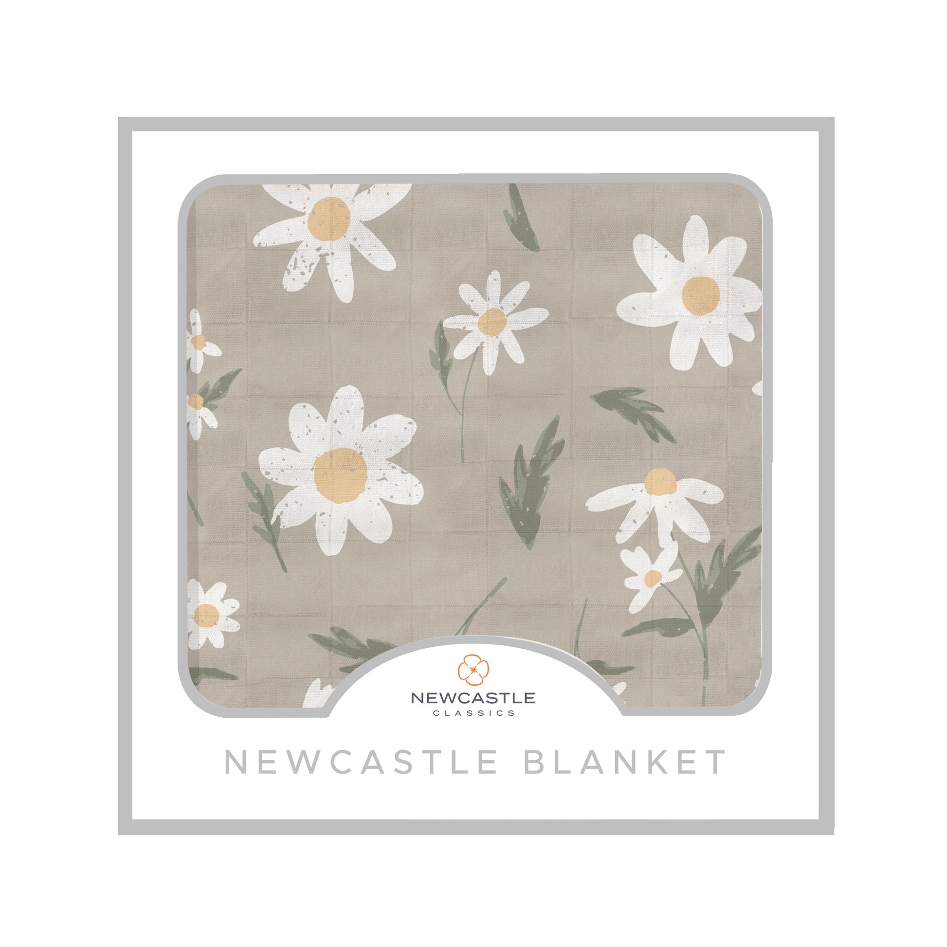 White Daisy Bamboo Newcastle Blanket-0