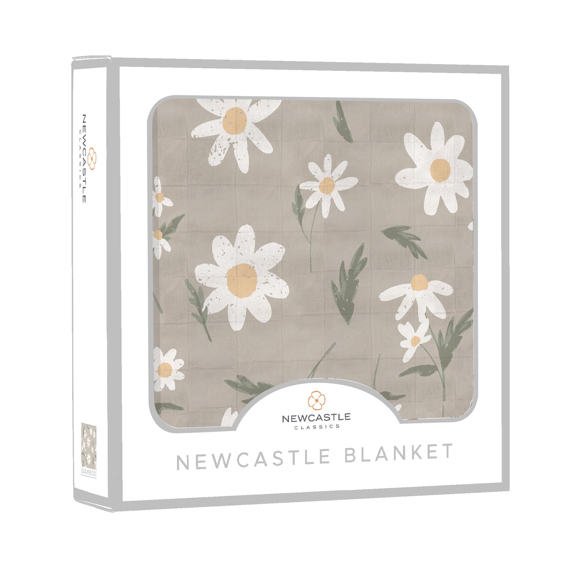 White Daisy Bamboo Newcastle Blanket-1
