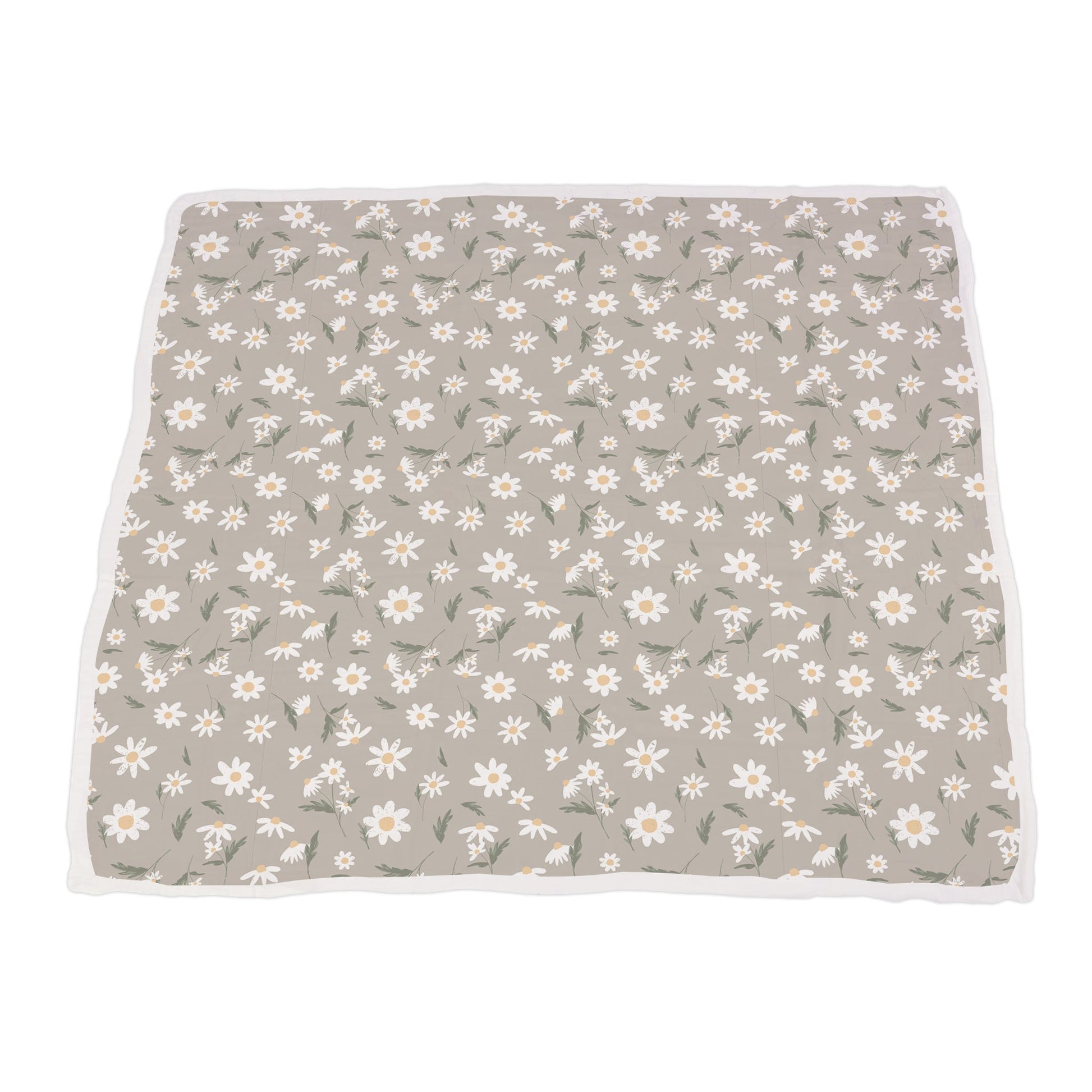 White Daisy Bamboo Newcastle Blanket-3