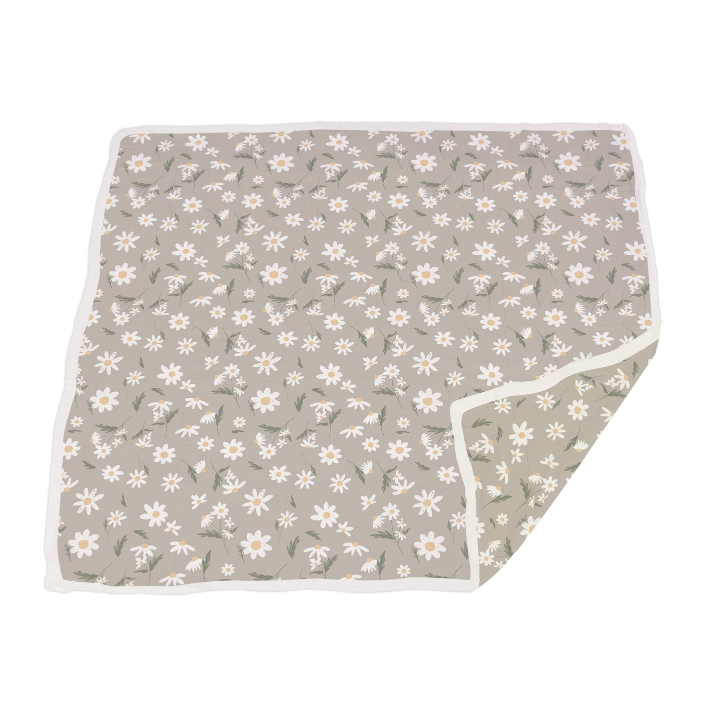 White Daisy Bamboo Newcastle Blanket-2