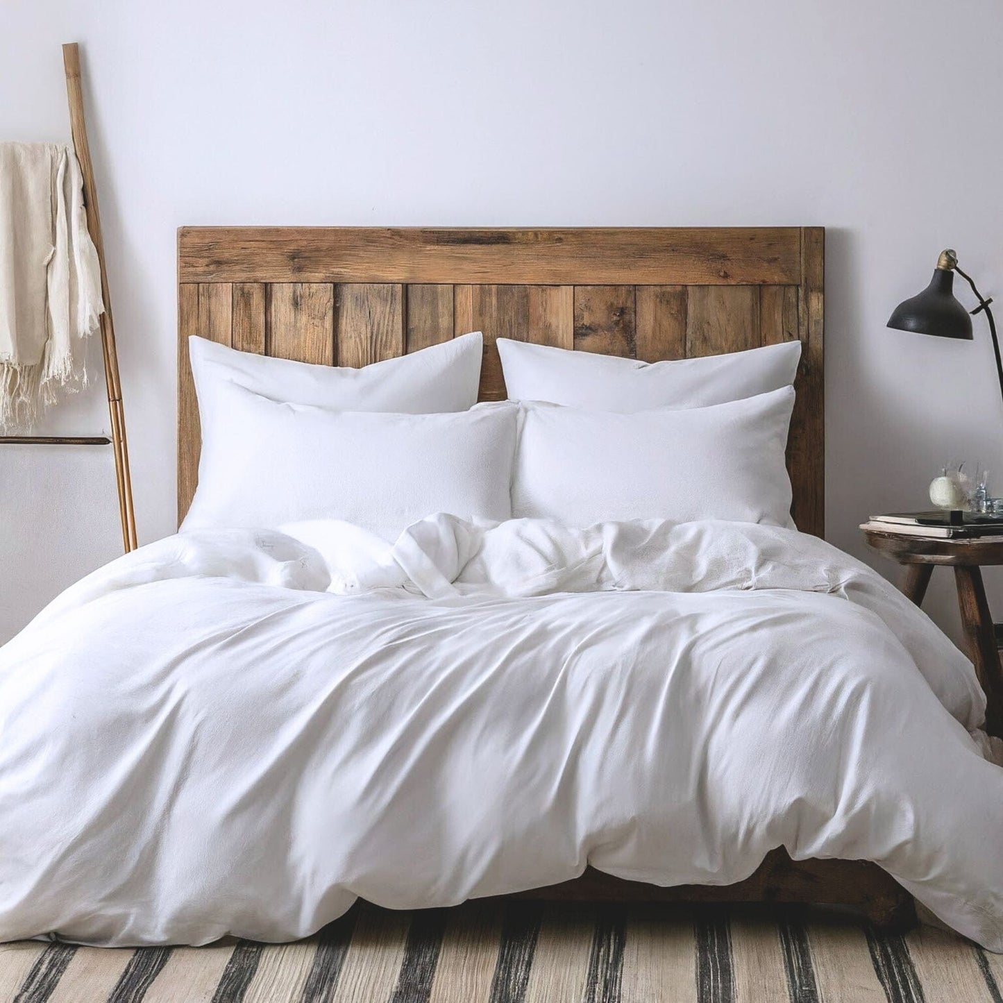 Tache Easy Care Cloud White Duvet Cover Bedding Set (505-CW-DS)-3