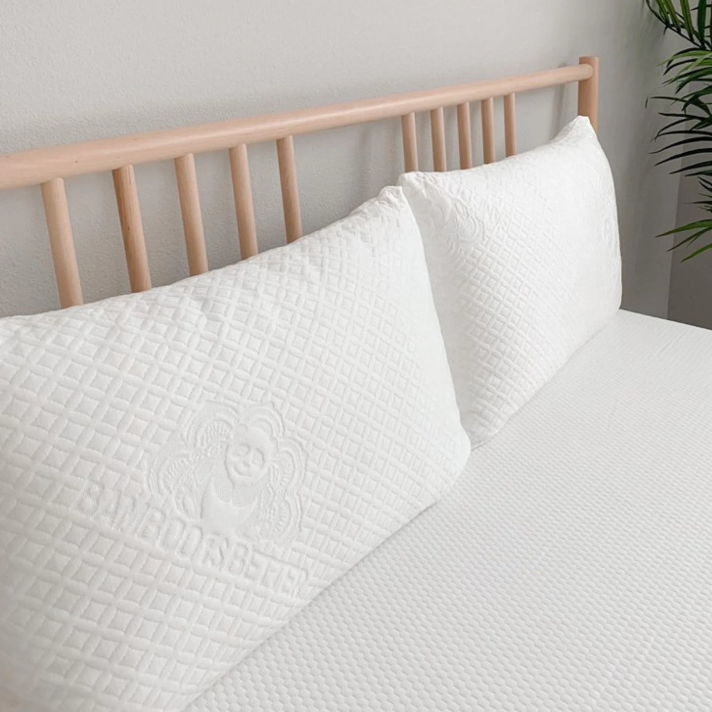 White Bamboo Pillow Protector – Essentials (Cooling, Washable, Multi-Size)