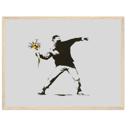 Banksy Flower Thrower artwork poster-12