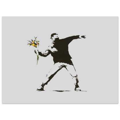 Banksy Flower Thrower artwork poster-4