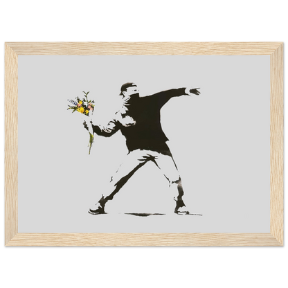 Banksy Flower Thrower artwork poster-3