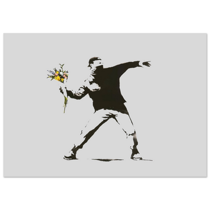 Banksy Flower Thrower artwork poster-2