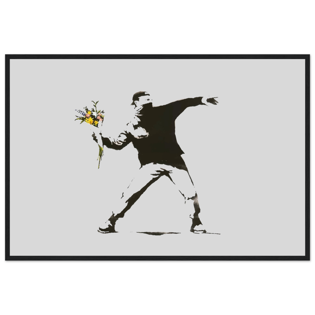 Banksy Flower Thrower artwork poster-0