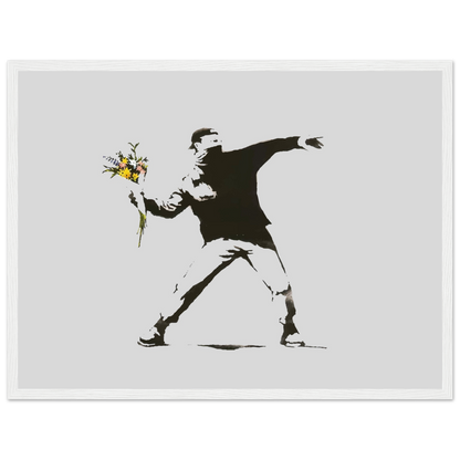 Banksy Flower Thrower artwork poster-13