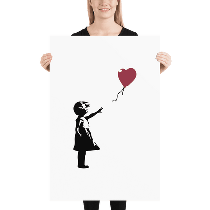 Banksy the Girl with a Red Balloon artwork poster-2