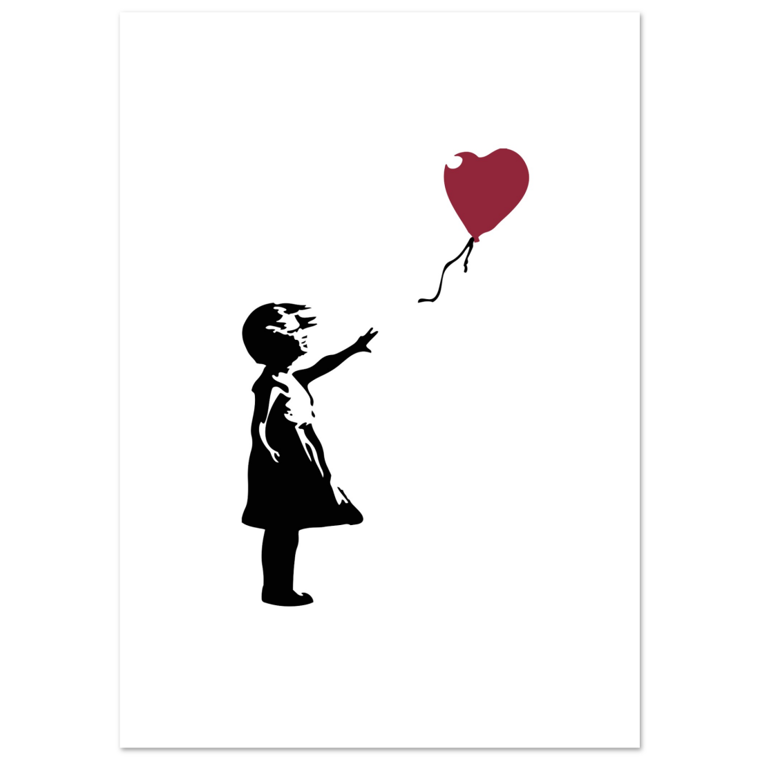 Banksy the Girl with a Red Balloon artwork poster-3