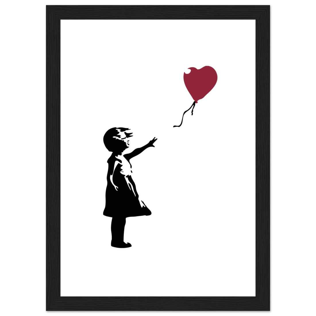 Banksy the Girl with a Red Balloon artwork poster-5