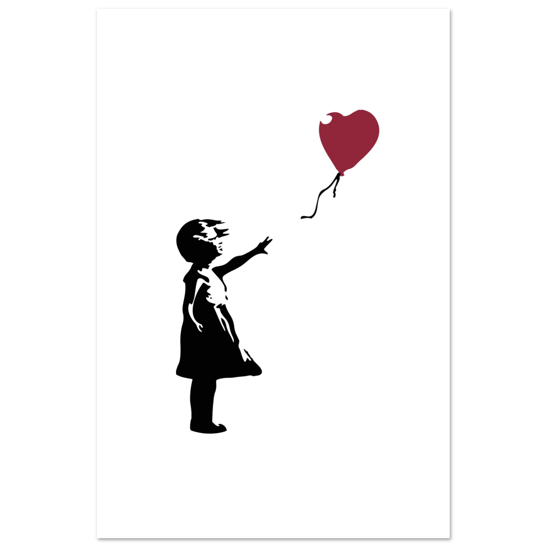 Banksy the Girl with a Red Balloon artwork poster-4