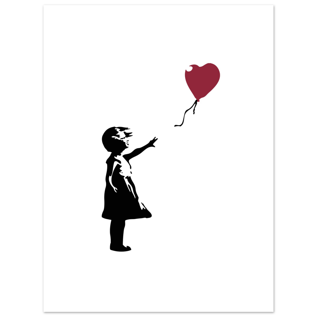 Banksy the Girl with a Red Balloon artwork poster-11