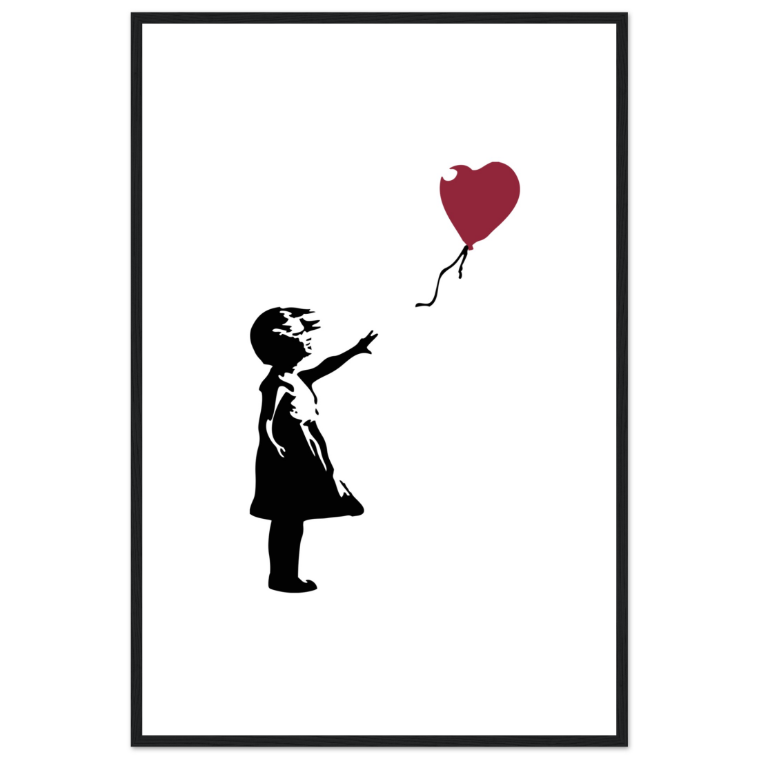 Banksy the Girl with a Red Balloon artwork poster-0