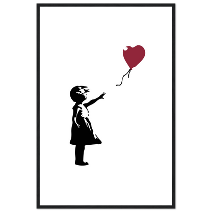 Banksy the Girl with a Red Balloon artwork poster-0