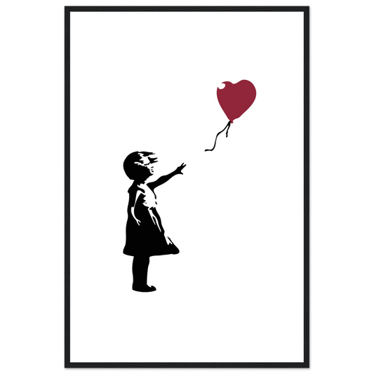 Banksy the Girl with a Red Balloon artwork poster-0