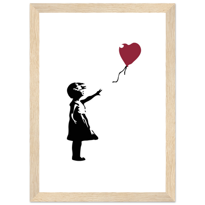 Banksy the Girl with a Red Balloon artwork poster-6